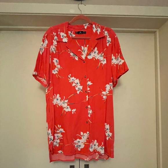 Coral Floral Coverup - Picture 1 of 3